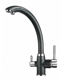 Смеситель Granula GR-2167 шварц для кухни