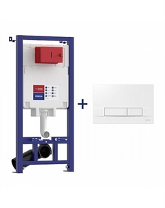 Сет: Инсталляция Lemark PENEDA + кнопка смыва BIT белый глянец