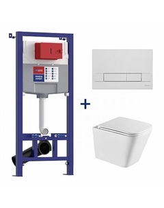 Сет: Инсталляция Lemark PENEDA EXPERT + кнопка BIT хром глянец + унитаз FLOREX бел глянец