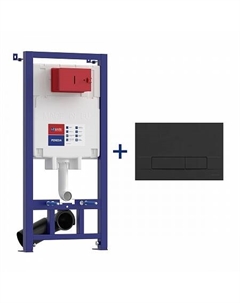 Сет: Инсталляция Lemark PENEDA + кнопка смыва BIT чёрный матовый Soft touch