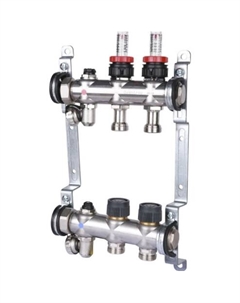 Фитинг. Коллектор Oventrop Multidis SF 2 со встроенными регулирующими вставками на 2 контура