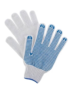 Перчатки х/б с ПВХ Точка Сибртех