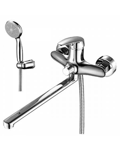 Смеситель Lemark Linara LM0451C универсальный с плоским изливом 300мм, дивертор с кер. пласт, хром