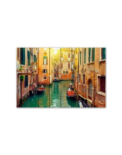 Картина на дереве Каналы Венеции 80х120 см Дом корлеоне