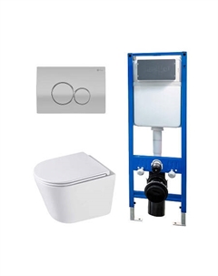 Сет: Инсталляция Point Элемент PN45124 + Клавиша Виктория мат хр/хр PN44061SC +Унитаз Венера PN41071