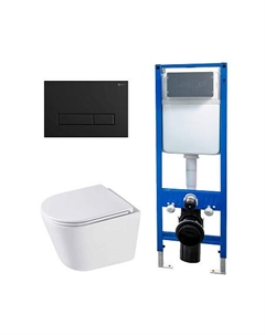 Сет: Инсталляция Point Элемент PN45124 + Клавиша Меркурий черн мат PN44831BM + Унитаз Венера PN41071