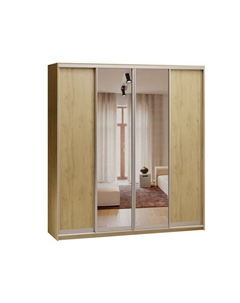 Шкаф-купе Байкал-4-220-240 Дуб Золотистый 2 зеркала Диван.ру