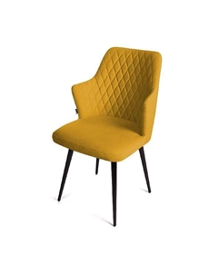 Стул поворотный на 90 градусов, функция возврата, антишум Hunt, велюр желтый maxx 560 / чёрный конус Top concept