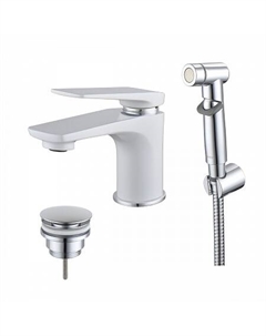 Смеситель Lemark Allegro LM5916CW для умывальника и биде, хром/белый