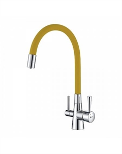 Смеситель Lemark Comfort LM3075C-Yellow для кухни с подключ. к фильтру с питьевой водой, хром желтый