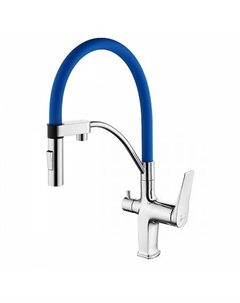Смеситель Lemark Comfort LM3074C-Blue для кухни, с гибким изливом, с подключ. к фильтру питьевой вод