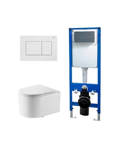 Сет: Инсталляция Point Элемент PN45124 + Клавиша Ника, белый, PN44081W + Унитаз Деметра PN41121