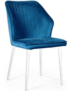 Стул Berg, бархат синий 29 / белый конус Top concept