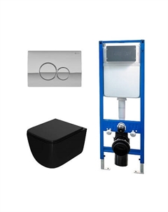 Сет: Инсталляция Point Элемент PN45124 + Клавиша Виктория хром PN44061C + Унитаз Меркурий PN41831BM