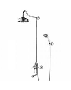 Смеситель Lemark Villa LM4862C для ванны с верхней душевой лейкой "Тропический дождь", поворотным из