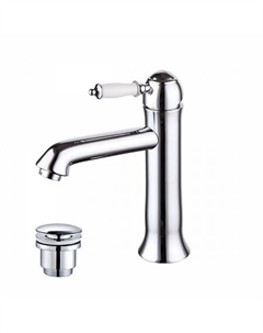 Смеситель Lemark Villa LM4837C для умывальника средний, монолитный, с донным клапаном клик-клак, хро