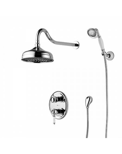 Смеситель Lemark Villa LM4829C для душа встраиваемый с дополнительной 1-функциональной лейкой, хром