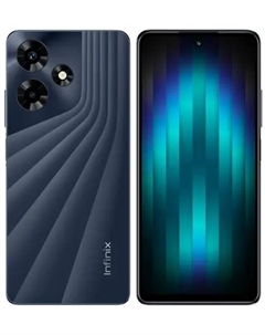 Смартфон Infinix Hot 30, 6.78" 2460x1080 IPS, MediaTek Helio G88, 4Gb RAM, 128Gb, 3G/4G, NFC, Wi-Fi, BT, 2xCam, 2-Sim, 5000 мА⋅ч, USB Type-C, Android 13, черный (10040067)