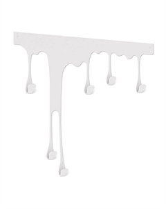 Вешалка настенная металлическая 6 крючков белый муар SHT-WH34-S Sheffilton