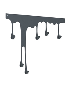 Вешалка настенная металлическая 6 крючков графит SHT-WH34-M Sheffilton