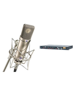 Комплект многодиапазонного конденсаторного микрофона Neumann U 87 Ai с большой диафрагмой и полосой каналов Shelford (Студийный комплект, никель)