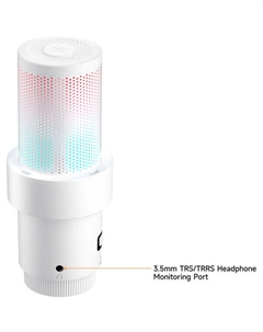 Comica Audio EJoy Uni D RGB Кардиоидный Конденсаторный USB-C Микрофон с Настольной Подставкой (белый) Comica audio