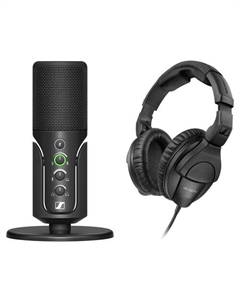 Комплект USB-конденсаторного микрофона Sennheiser Profile с Настольной Подставкой и Наушниками