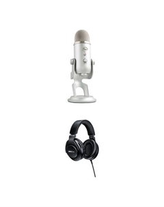 Комплект USB-Конденсаторного Микрофона Blue Yeti с Наушниками