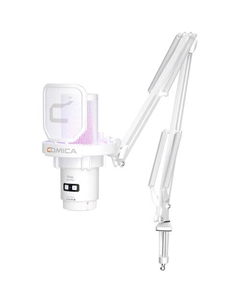 Comica Audio EJoy Uni Pro A Беспроводной Кардиоидный конденсаторный микрофон RGB/USB-C со штангой (белый) Comica audio