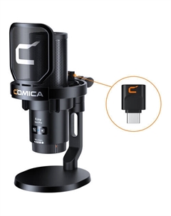 Comica Audio EJoy Uni Pro D RGB Кардиоидный Конденсаторный Беспроводной/USB-C Микрофон с Настольной Подставкой (черный) Comica audio