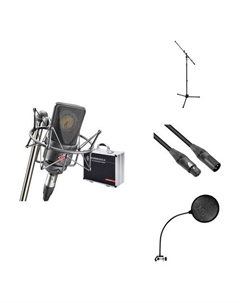 Комплект кардиоидных конденсаторных микрофонов Neumann TLM 103 с большой диафрагмой (Монофонический комплект, черный)