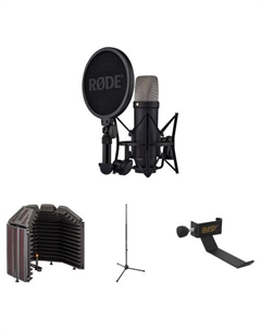 Комплект Кардиоидных Конденсаторных XLR/USB Микрофонов RODE NT1 5-Го Поколения с Большой диафрагмой Rode