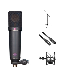 Комплект многодиапазонного конденсаторного микрофона Neumann U 87 Ai MT с большой диафрагмой (черный)