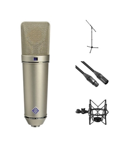 Комплект многодиапазонного конденсаторного микрофона Neumann U 87 Ai с большой диафрагмой (никель)