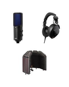 RODE Rode NT-USB + Профессиональный комплект USB-микрофона с закрытыми наушниками и отражающим фильтром