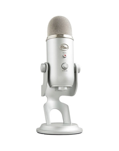 Синий USB-микрофон Yeti (серебристый) Blue