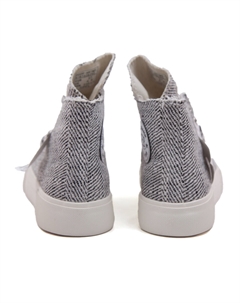 Холщовые кеды женские высокие, черный Paul frank