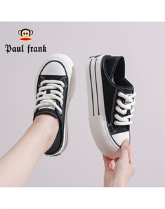 Холщовые кеды женские с низким верхом, черный Paul frank