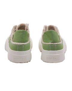 Холщовые кеды женские с низким верхом, зеленый Paul frank