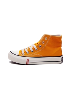 Холщовые кеды женские высокие желтый Paul frank