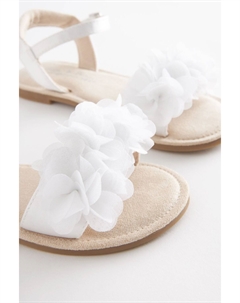 Сандалии с цветочным декором, белый Next