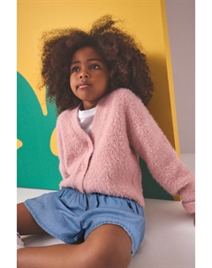 Пушистый кардиган, розовый Next