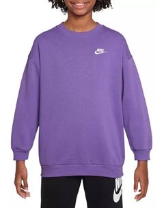 Большой флисовый свитшот Sportswear Club для девочек, цвет Black Raspberry Nike