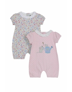 Комбинезон REGULAR FIT - 2-PACK BRODERIE COLLAR, фуксия Jojo maman bébé