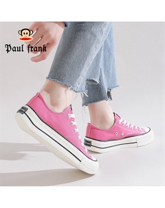 Кеды, скейтборд обувь женская низкая, красный Paul frank