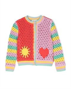Кардиган в стиле колор-блок, розовый Stella mccartney kids