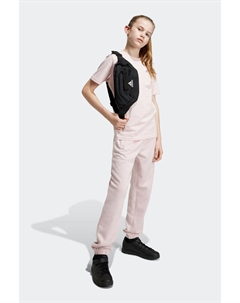 Спортивная одежда, хлопковая футболка с маленьким логотипом, розовый Adidas