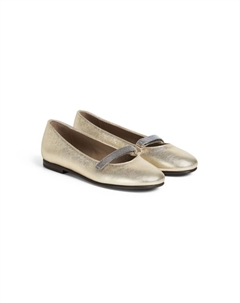 Kids балетки Monili, золотистый Brunello cucinelli