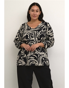 Топ с длинными рукавами KCCALA, цвет black white graphic paint Kaffe curve