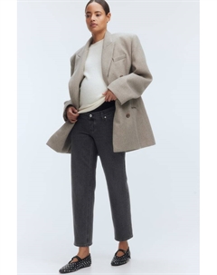 Джинсы Mom прямые по щиколотку, синий H&m